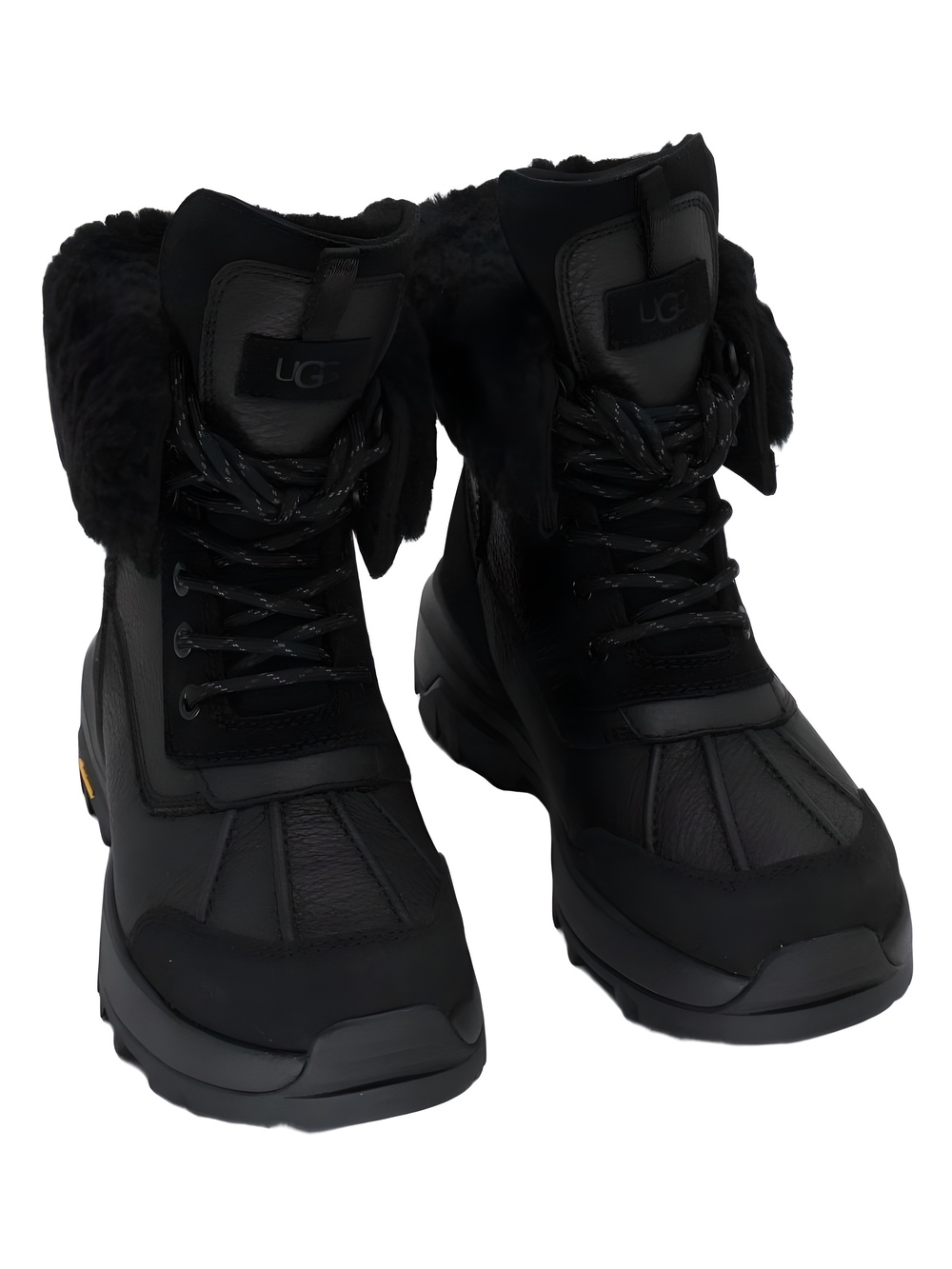 UGG Womens Adirondack Boot XXV Black Waterproof Leather Ankle Boots Size 5.5M